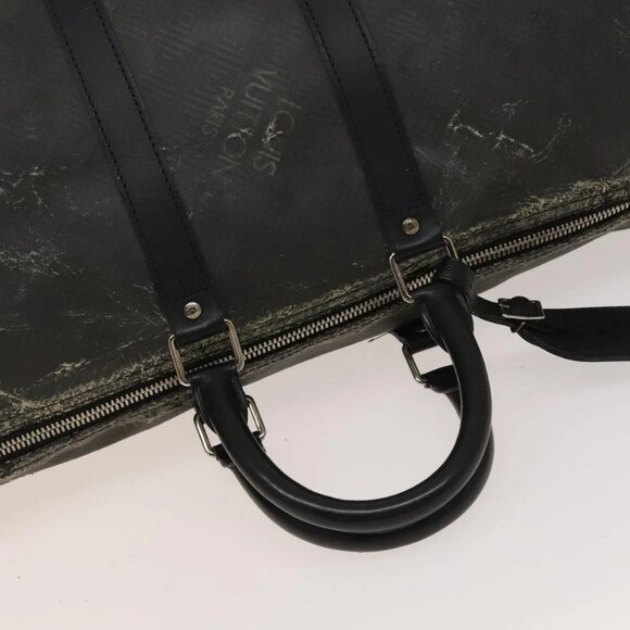 LOUIS VUITTON Damier Carbon Keepall 45 Boston Bag Black N41415 LV Auth sw1210 - Picture 8 of 16